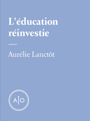 cover image of L'éducation réinvestie